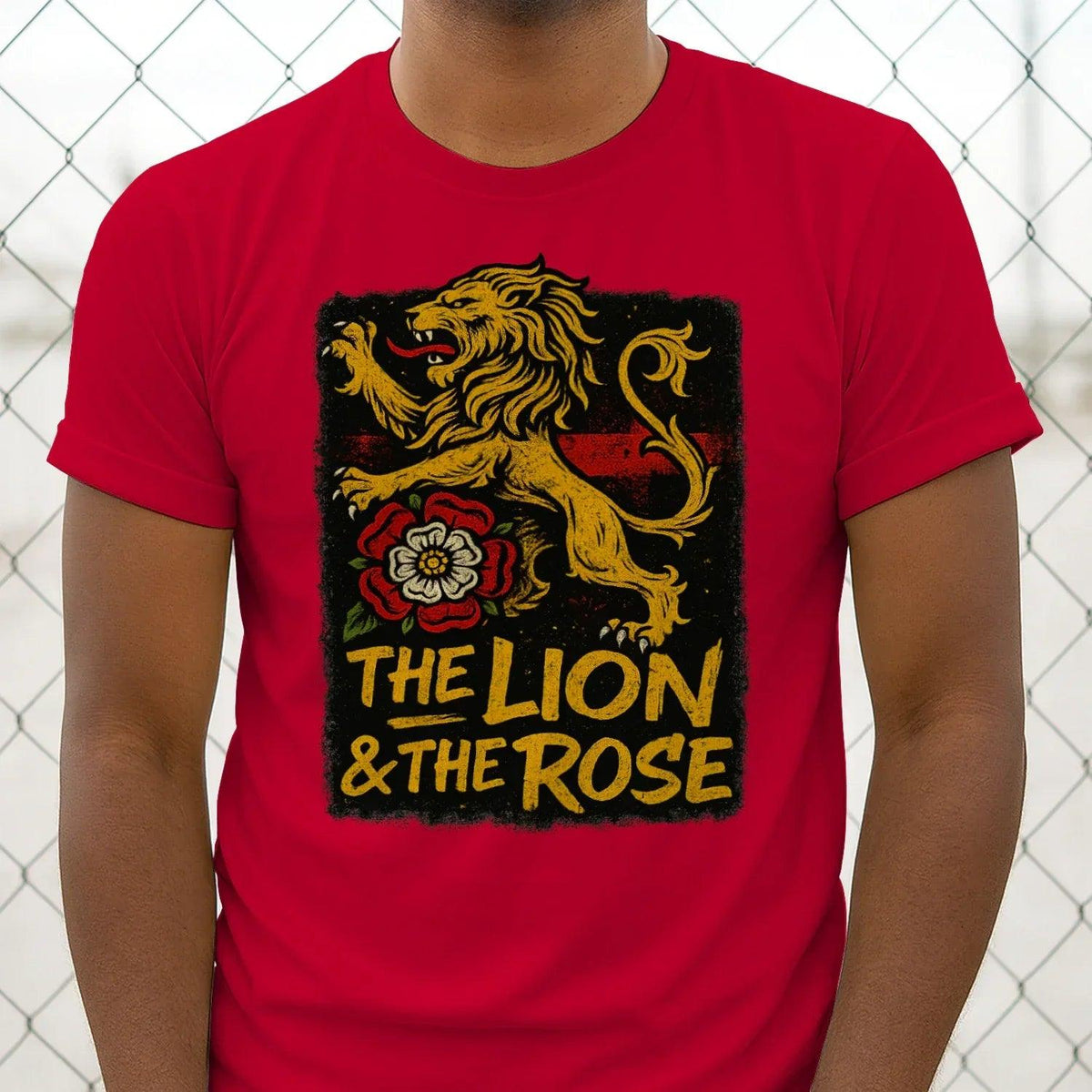 The Lion & The Rose England T-Shirt – Heritage Graphic Tee - Celtic Wolfwear