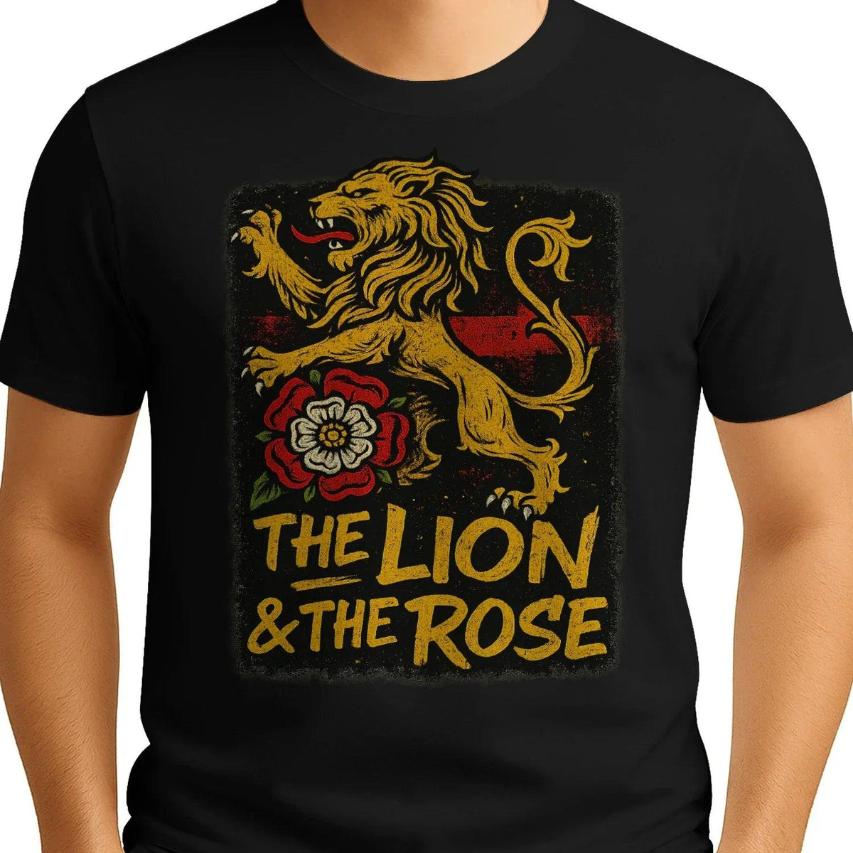 The Lion & The Rose England T-Shirt – Heritage Graphic Tee - Celtic Wolfwear