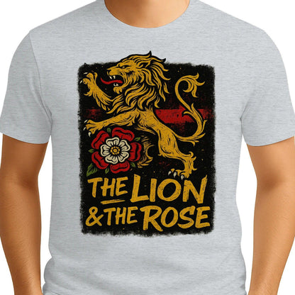 The Lion & The Rose England T-Shirt – Heritage Graphic Tee - Celtic Wolfwear