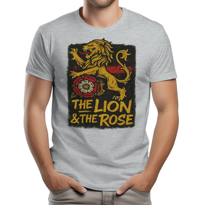 The Lion & The Rose England T-Shirt – Heritage Graphic Tee - Celtic Wolfwear