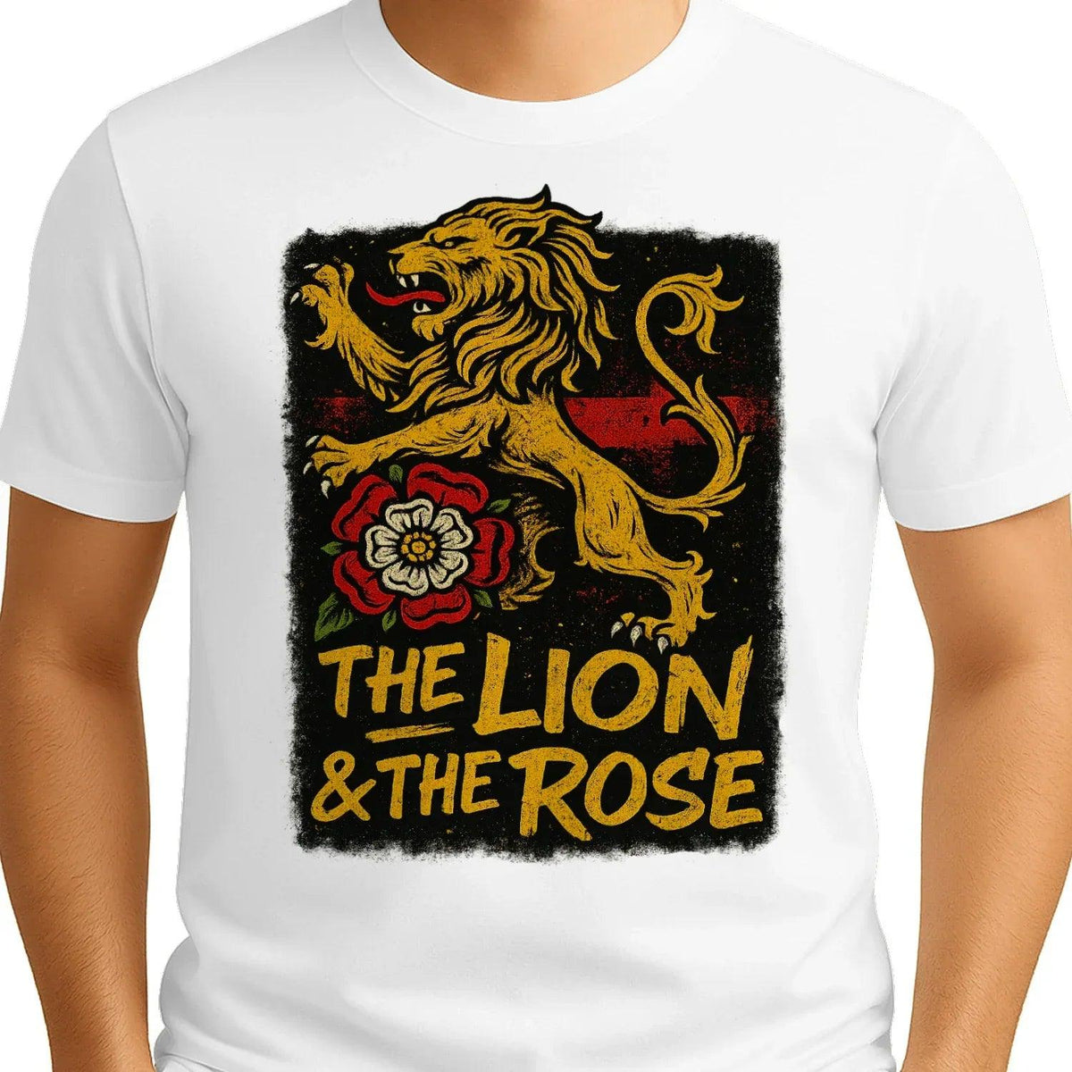 The Lion & The Rose England T-Shirt – Heritage Graphic Tee - Celtic Wolfwear