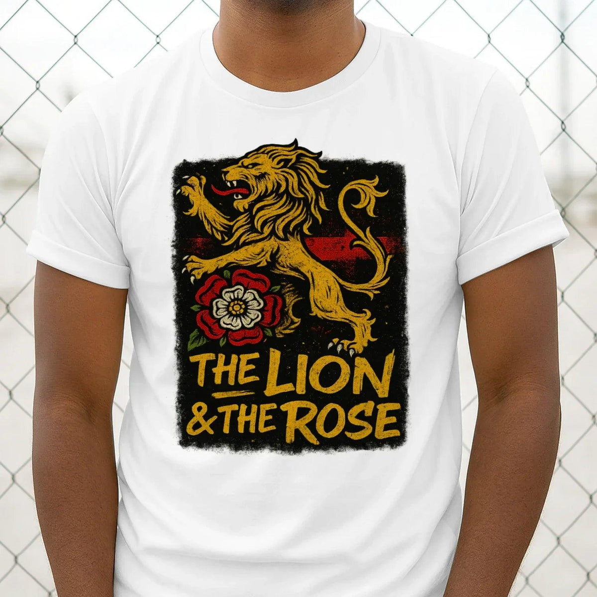 The Lion & The Rose England T-Shirt – Heritage Graphic Tee - Celtic Wolfwear
