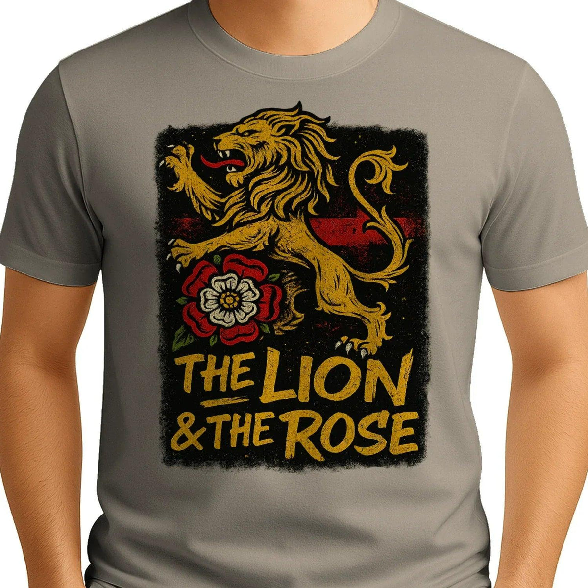 The Lion & The Rose England T-Shirt – Heritage Graphic Tee - Celtic Wolfwear
