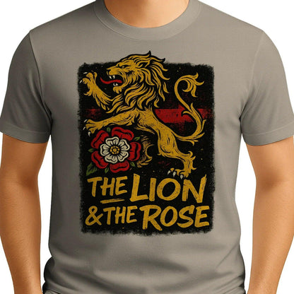 The Lion & The Rose England T-Shirt – Heritage Graphic Tee - Celtic Wolfwear