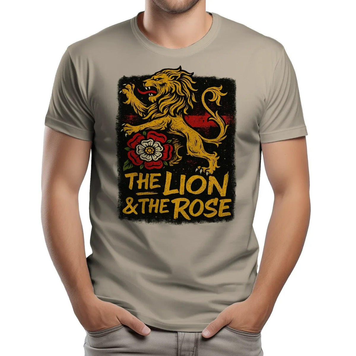 The Lion & The Rose England T-Shirt – Heritage Graphic Tee - Celtic Wolfwear