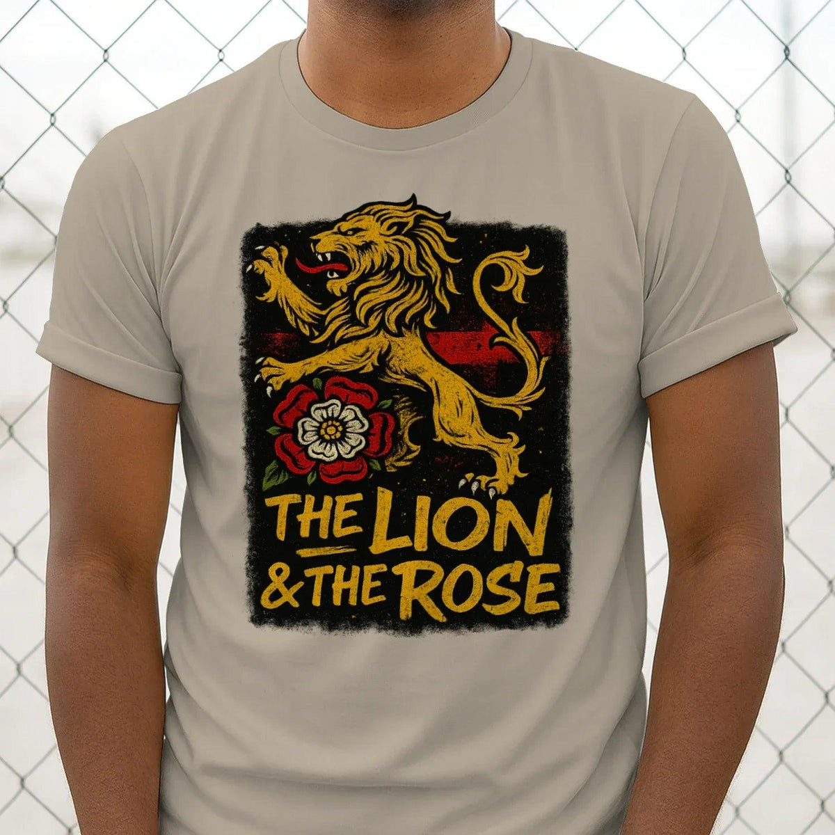 The Lion & The Rose England T-Shirt – Heritage Graphic Tee - Celtic Wolfwear