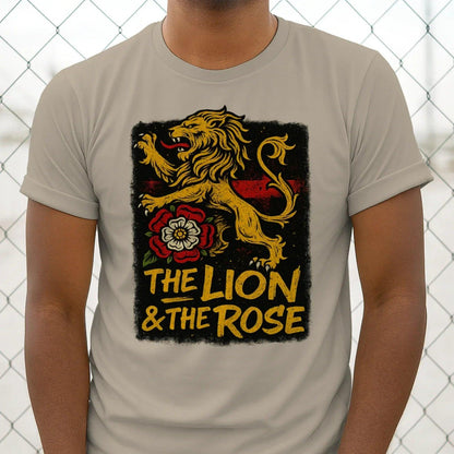 The Lion & The Rose England T-Shirt – Heritage Graphic Tee - Celtic Wolfwear
