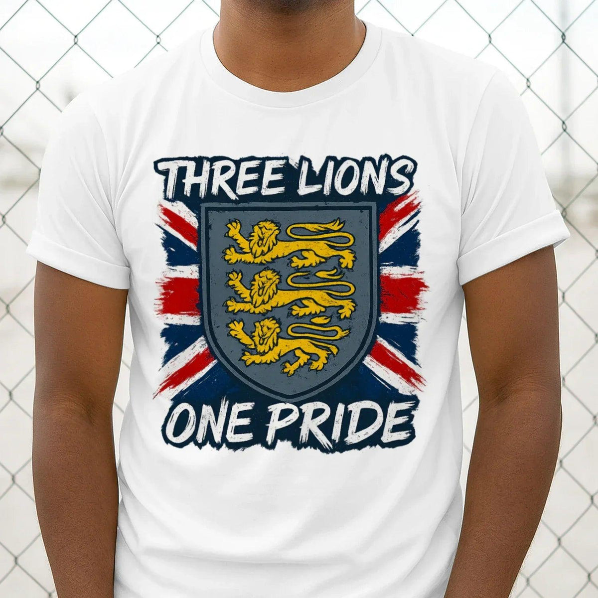 Three Lions One Pride England T-Shirt – Heraldic Shield - Celtic Wolfwear