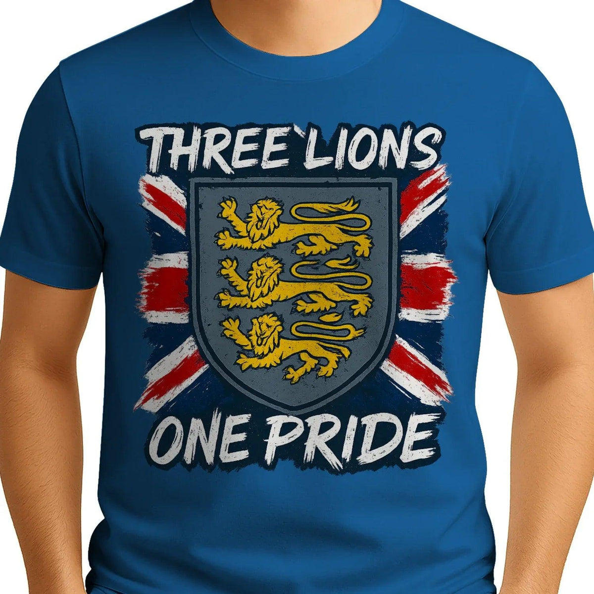 Three Lions One Pride England T-Shirt – Heraldic Shield - Celtic Wolfwear