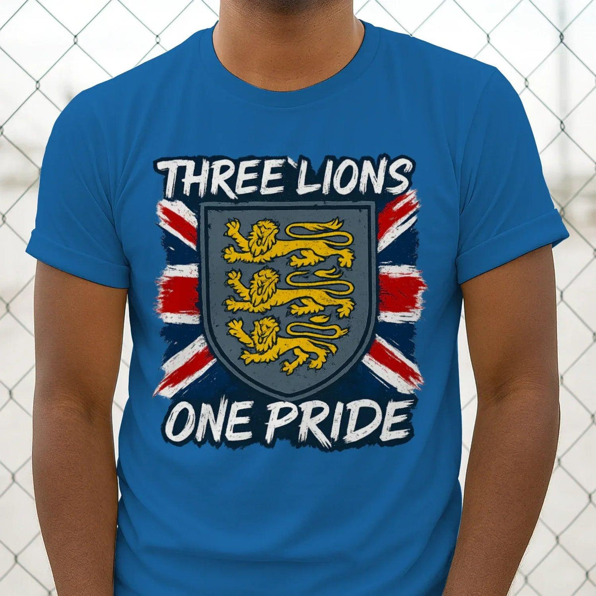 Three Lions One Pride England T-Shirt – Heraldic Shield - Celtic Wolfwear