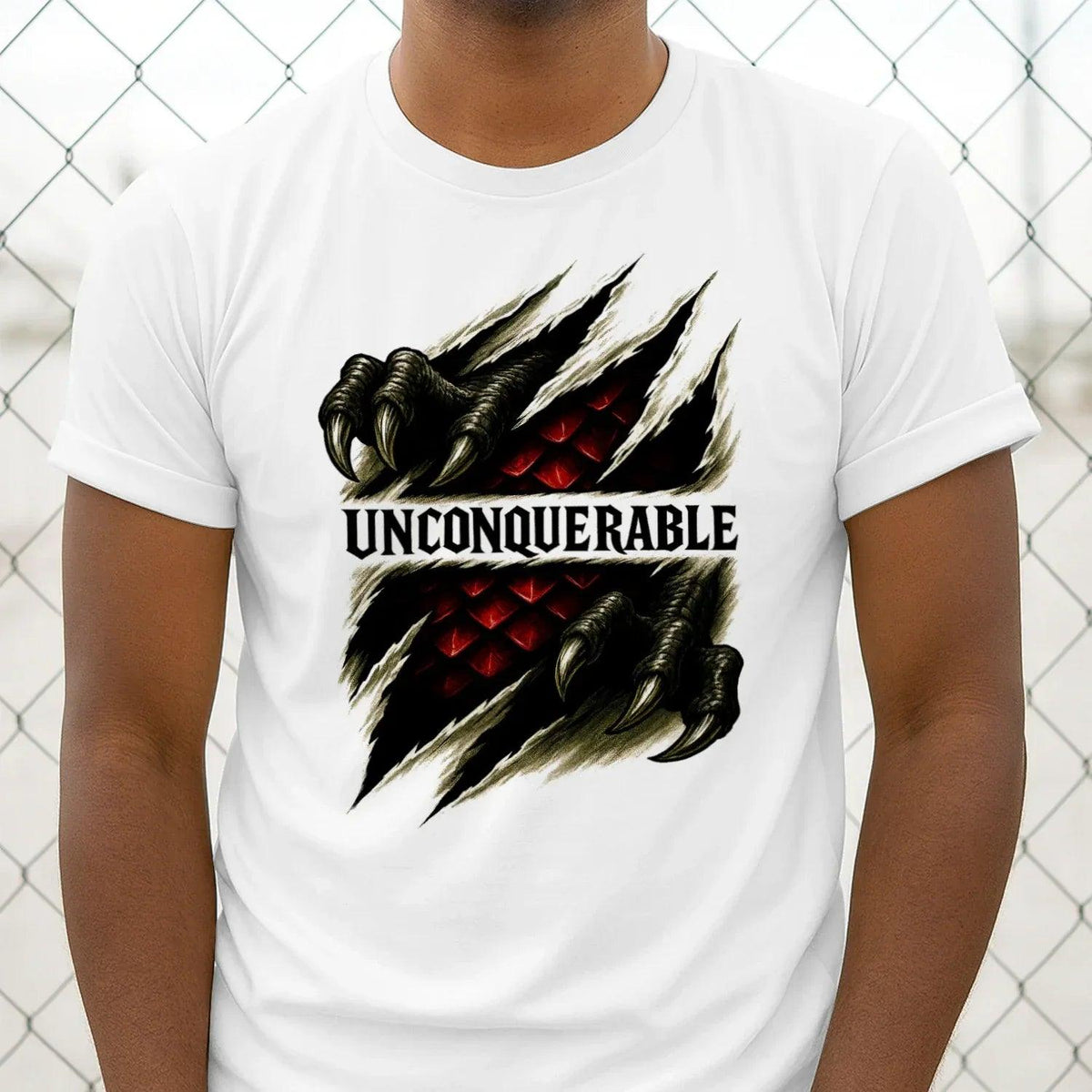 Unconquerable Welsh Dragon T-Shirt – Claw Rip Graphic Tee - Celtic Wolfwear