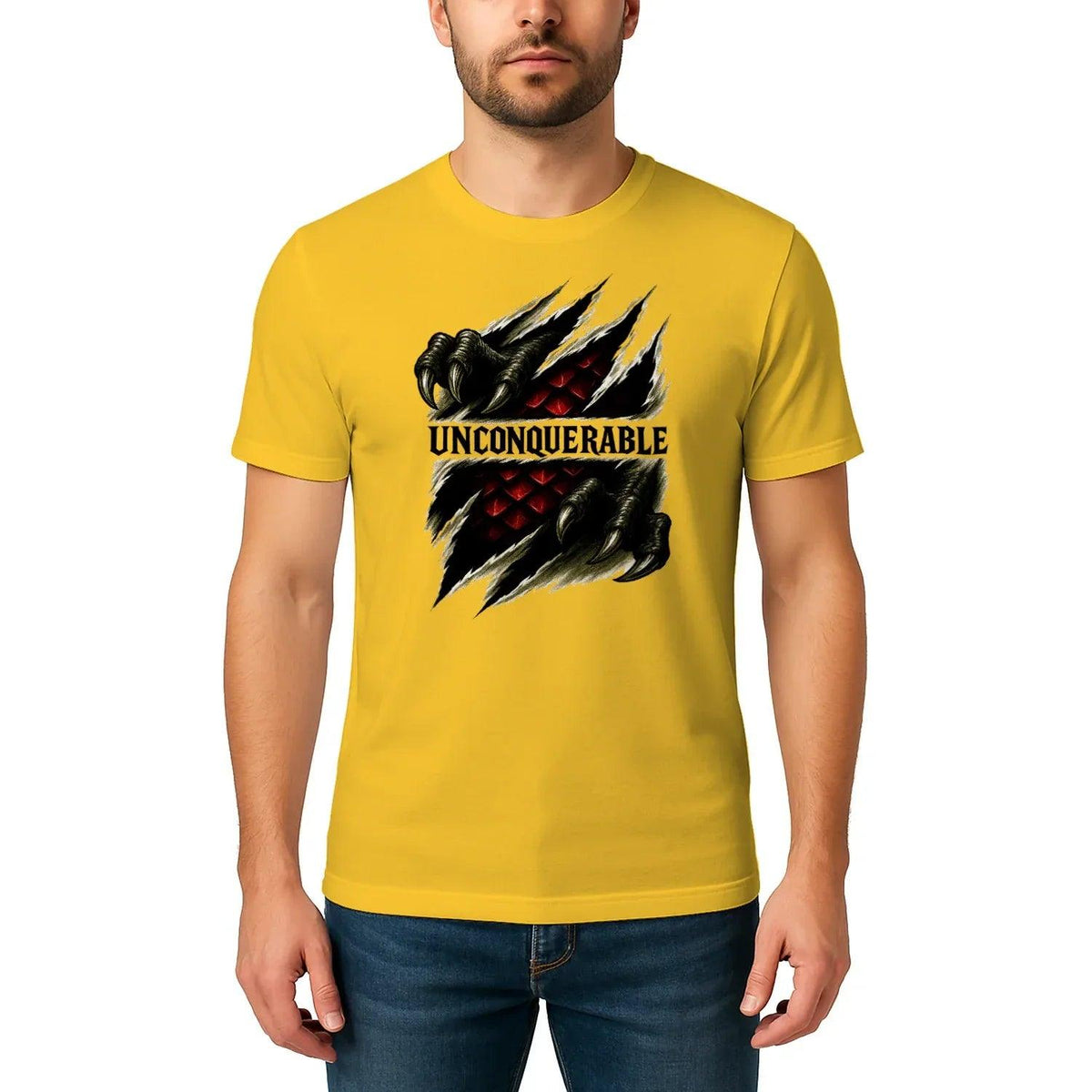Unconquerable Welsh Dragon T-Shirt – Claw Rip Graphic Tee - Celtic Wolfwear