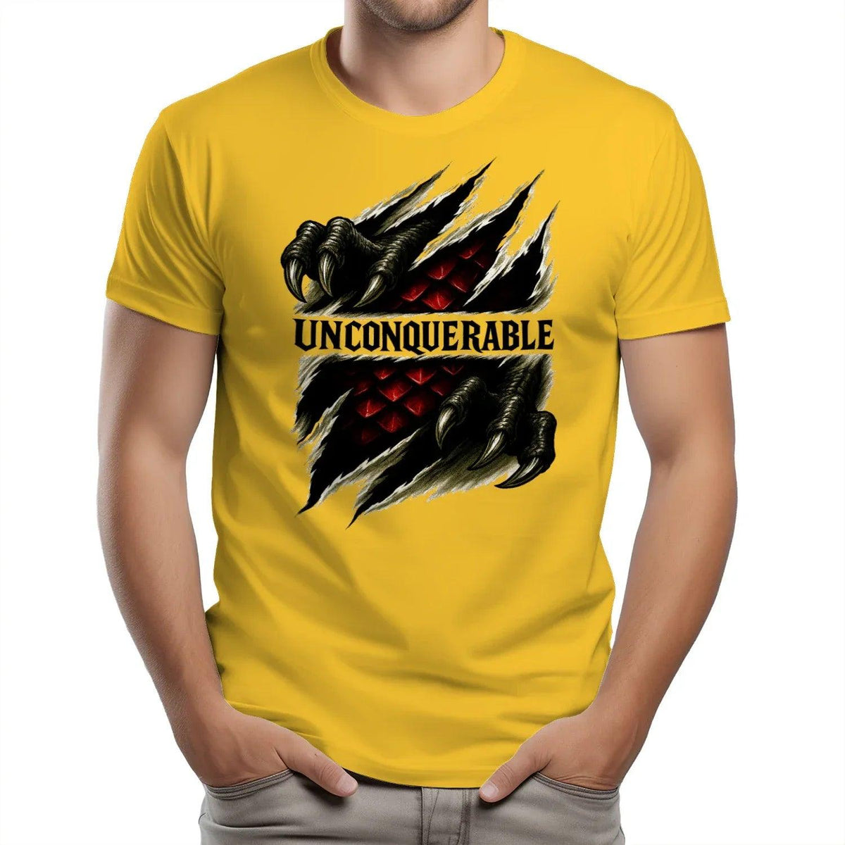 Unconquerable Welsh Dragon T-Shirt – Claw Rip Graphic Tee - Celtic Wolfwear