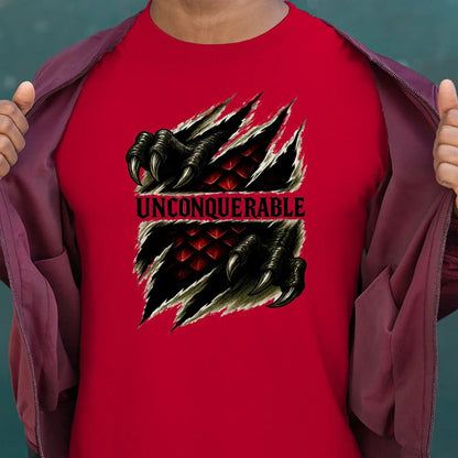 Unconquerable Welsh Dragon T-Shirt – Claw Rip Graphic Tee - Celtic Wolfwear
