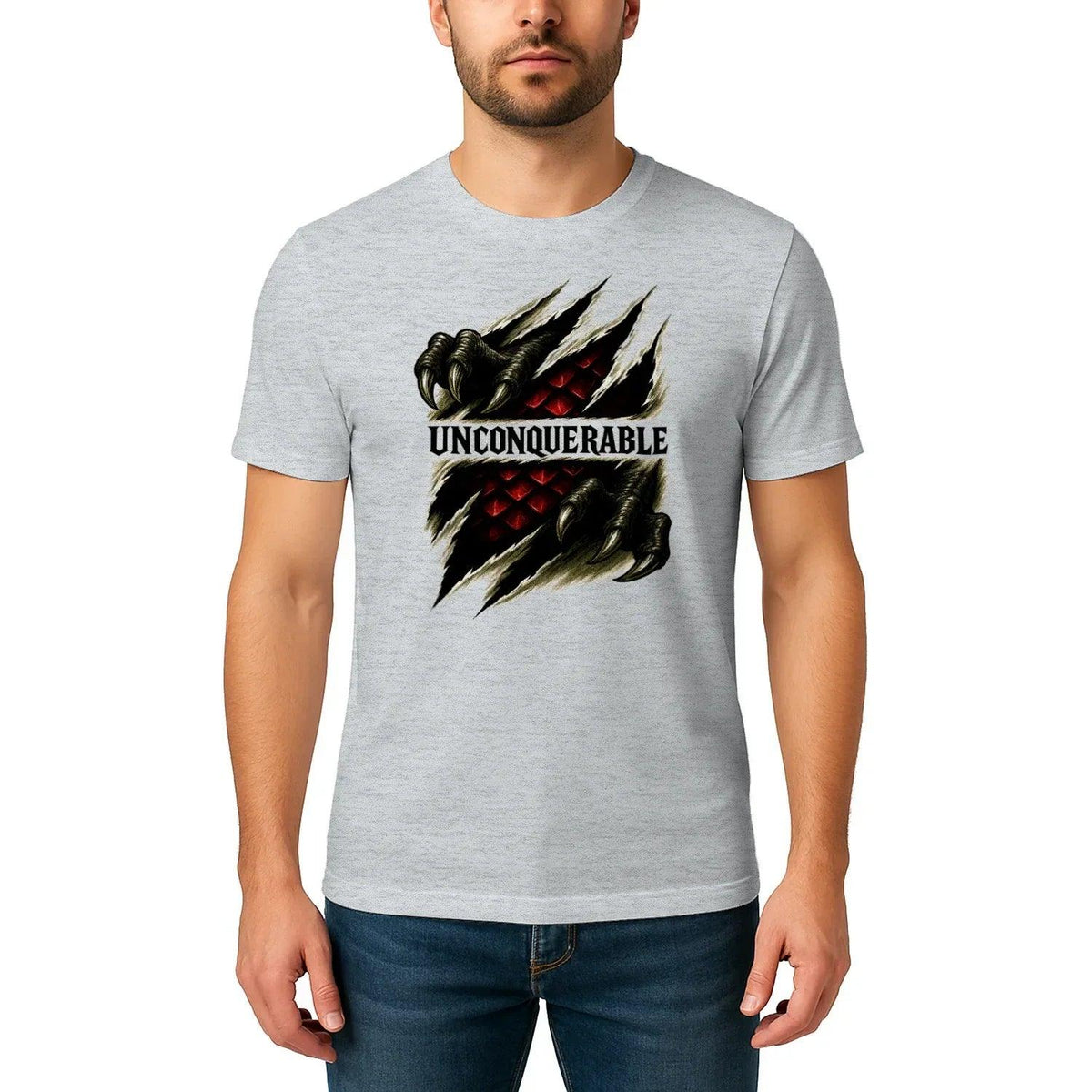 Unconquerable Welsh Dragon T-Shirt – Claw Rip Graphic Tee - Celtic Wolfwear