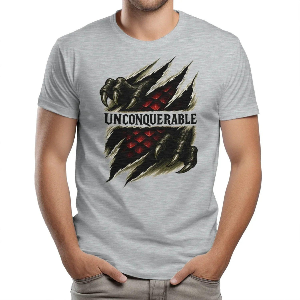 Unconquerable Welsh Dragon T-Shirt – Claw Rip Graphic Tee - Celtic Wolfwear