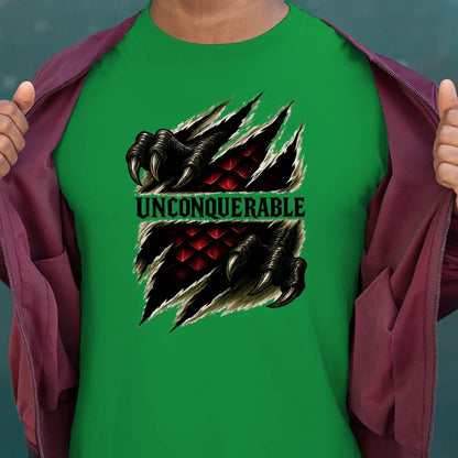Unconquerable Welsh Dragon T-Shirt – Claw Rip Graphic Tee - Celtic Wolfwear