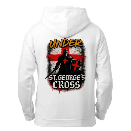 Under St George’s Cross Zip Hoodie – Dragon Slayer - Celtic Wolfwear