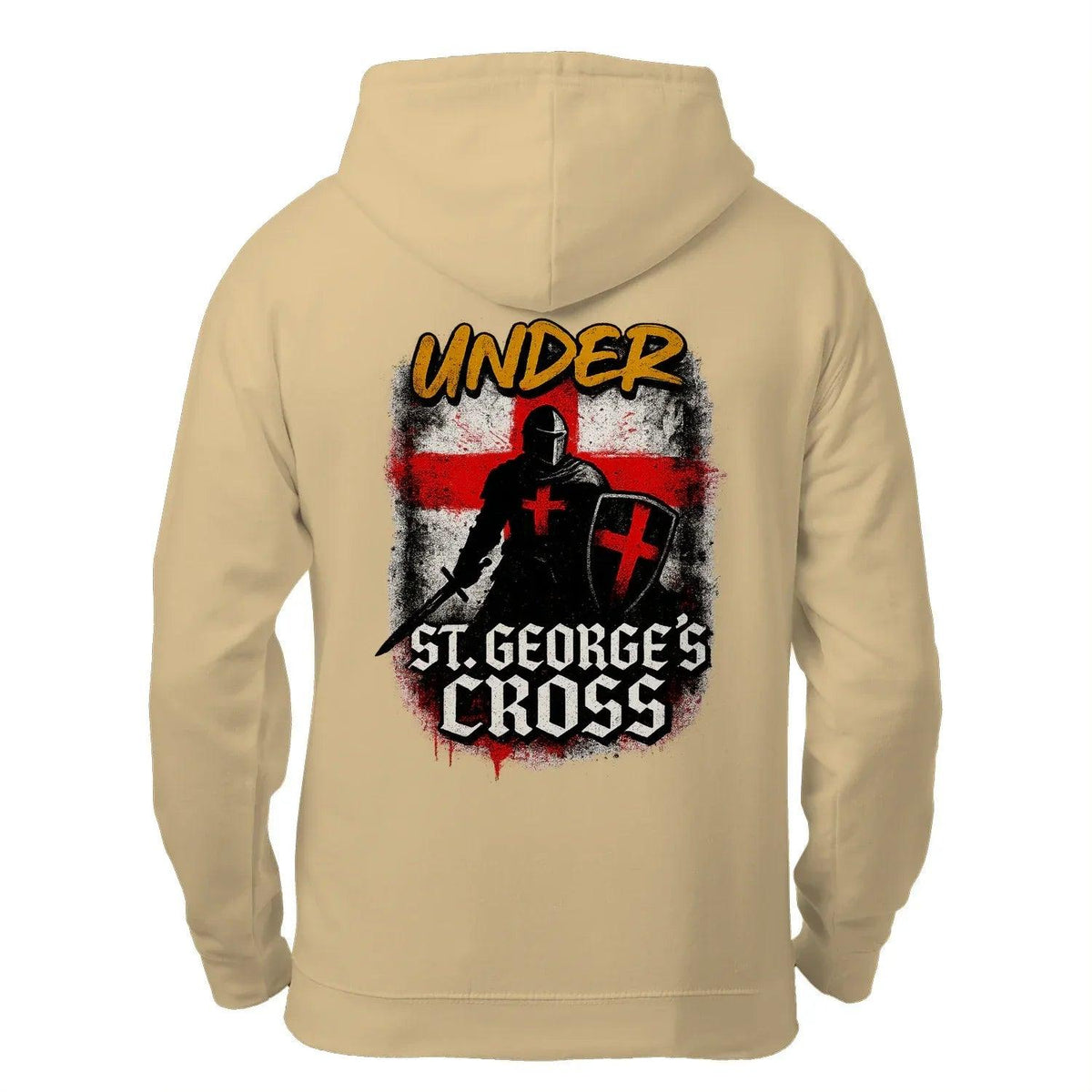 Under St George’s Cross Zip Hoodie – Dragon Slayer - Celtic Wolfwear