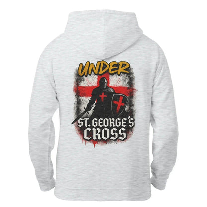 Under St George’s Cross Zip Hoodie – Dragon Slayer - Celtic Wolfwear