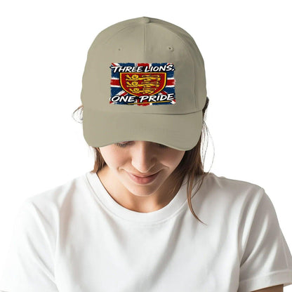 Union Jack Baseball Cap - Heraldic Lions Adjustable Fit - Celtic Wolfwear