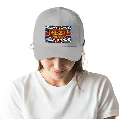 Union Jack Baseball Cap - Heraldic Lions Adjustable Fit - Celtic Wolfwear
