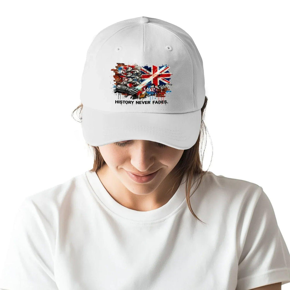 Union Jack Baseball Cap - History Curved Adjustable Fit - Celtic Wolfwear