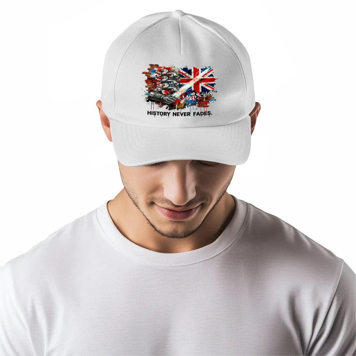 Union Jack Baseball Cap - History Curved Adjustable Fit - Celtic Wolfwear