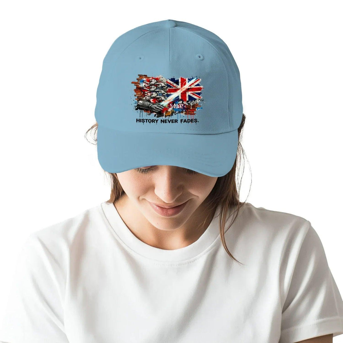 Union Jack Baseball Cap - History Curved Adjustable Fit - Celtic Wolfwear