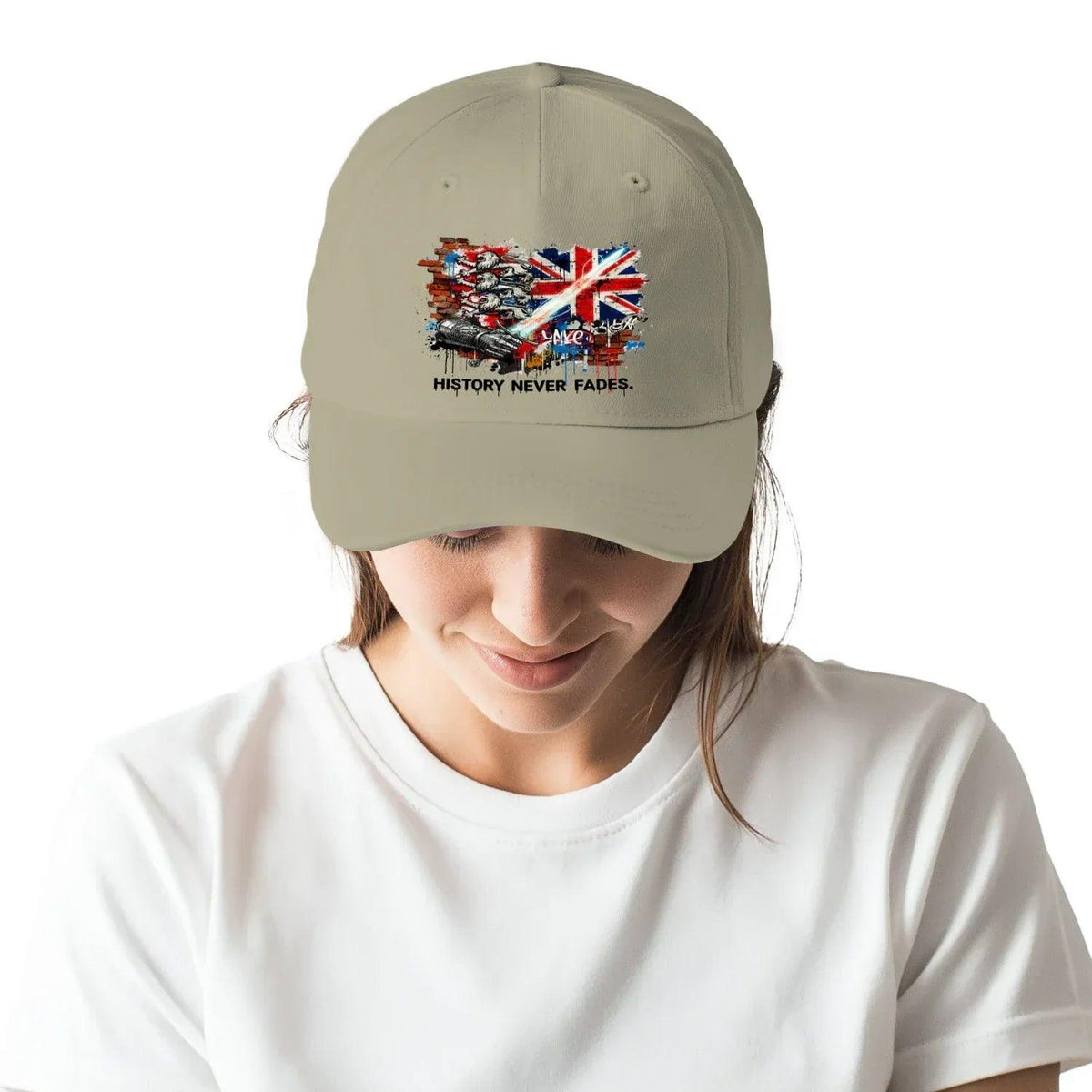 Union Jack Baseball Cap - History Curved Adjustable Fit - Celtic Wolfwear