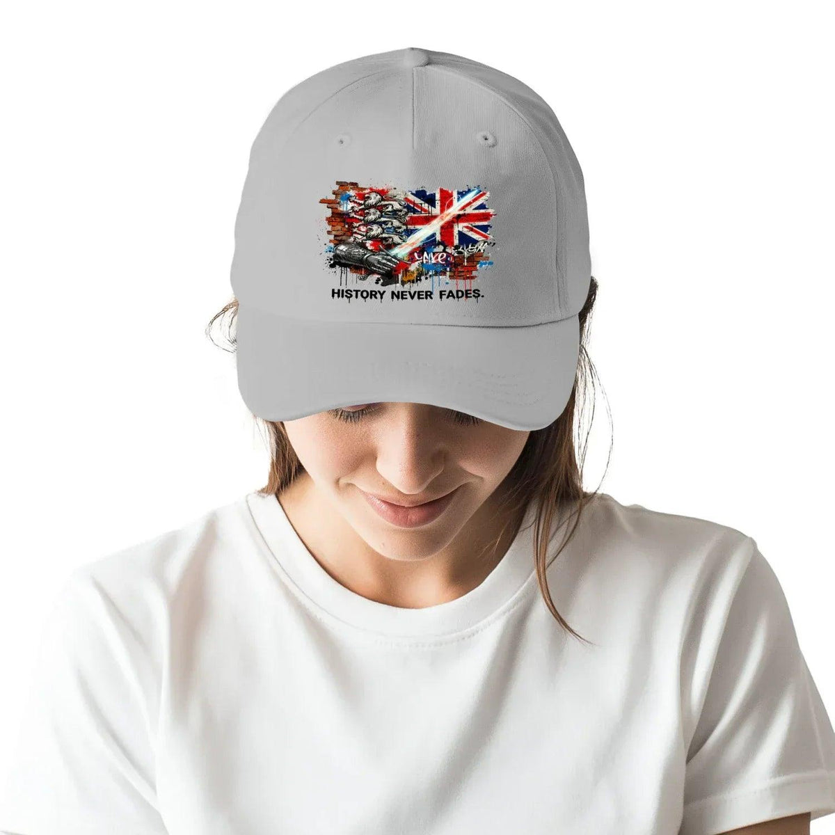 Union Jack Baseball Cap - History Curved Adjustable Fit - Celtic Wolfwear