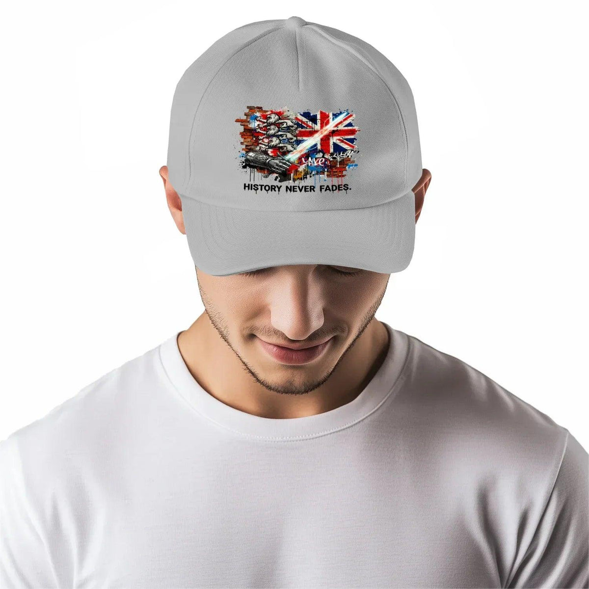Union Jack Baseball Cap - History Curved Adjustable Fit - Celtic Wolfwear