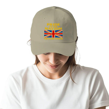 Union Jack Baseball Cap - Supporter Style Adjustable Fit - Celtic Wolfwear