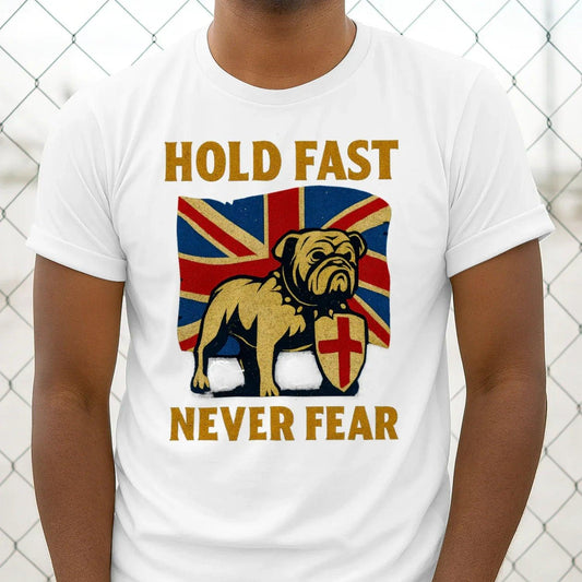 Union Jack T-Shirt - Bulldog Tshirt Hold Fast Matchday Tee - Celtic Wolfwear