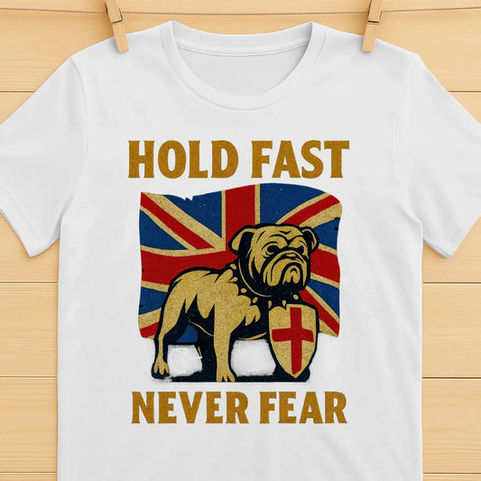 Union Jack T-Shirt - Bulldog Tshirt Hold Fast Matchday Tee - Celtic Wolfwear