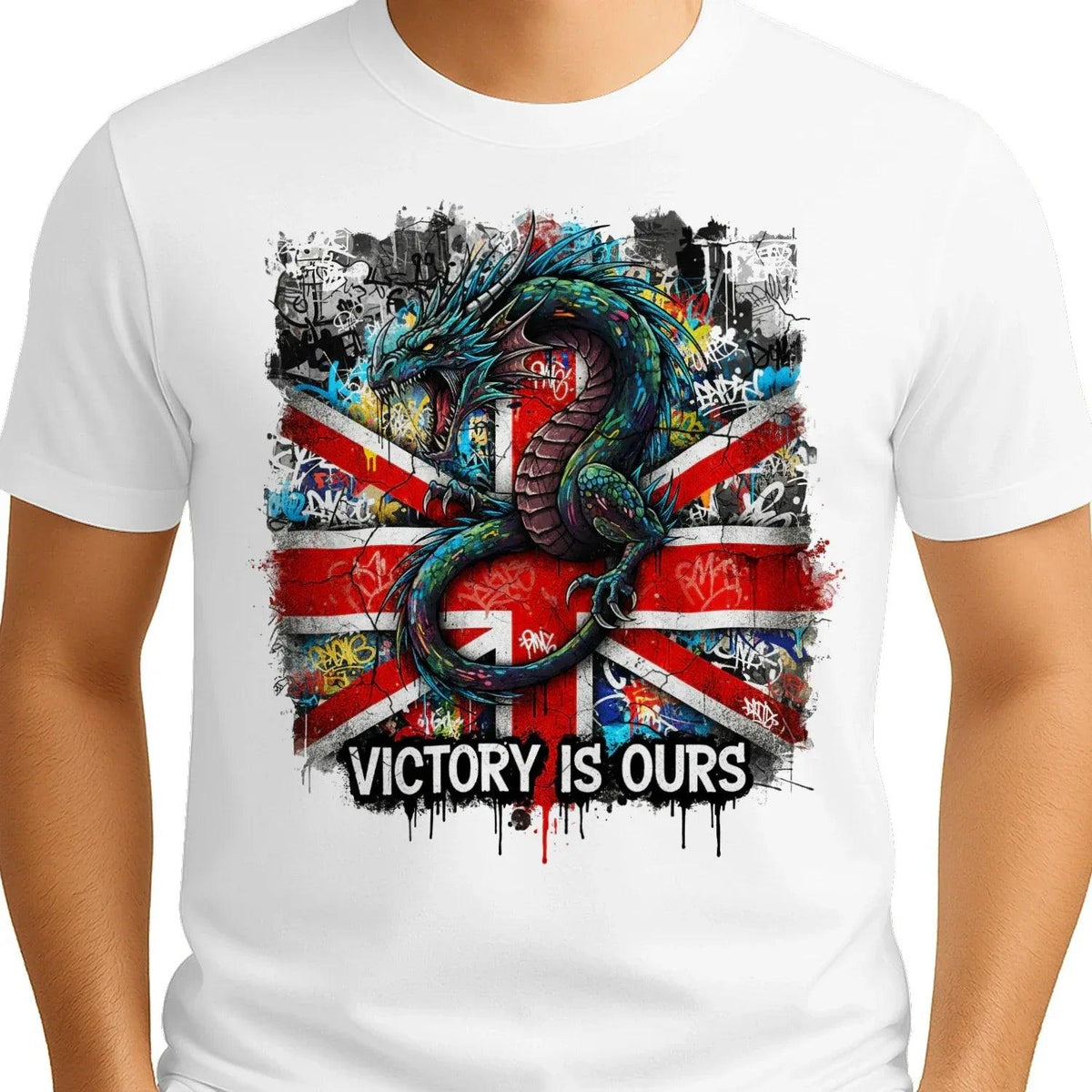 Union Jack T-Shirt - Dragon Victory Is Ours Tee Fan Unisex - Celtic Wolfwear