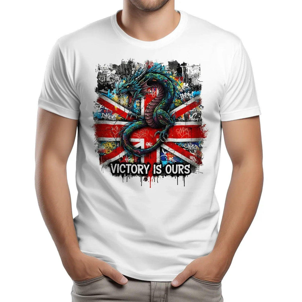 Union Jack T-Shirt - Dragon Victory Is Ours Tee Fan Unisex - Celtic Wolfwear