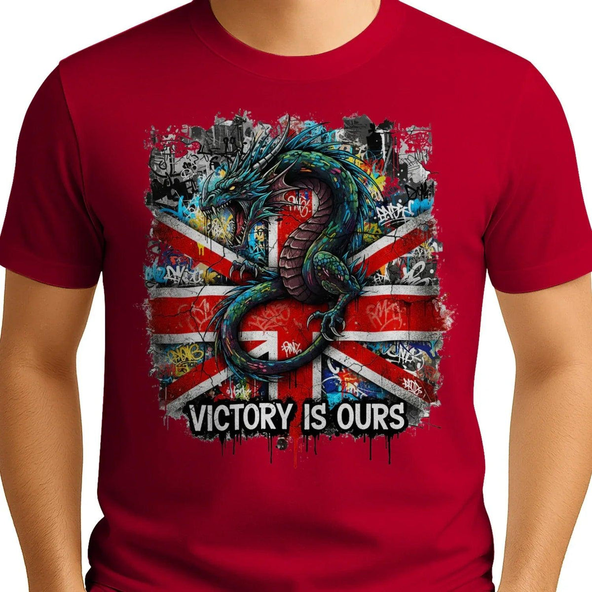 Union Jack T-Shirt - Dragon Victory Is Ours Tee Fan Unisex - Celtic Wolfwear