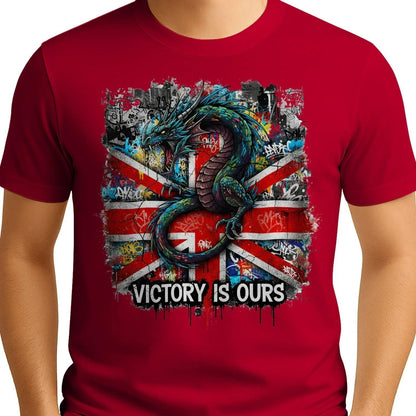 Union Jack T-Shirt - Dragon Victory Is Ours Tee Fan Unisex - Celtic Wolfwear