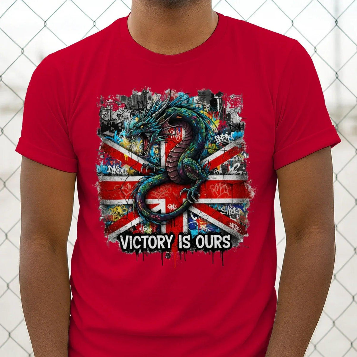 Union Jack T-Shirt - Dragon Victory Is Ours Tee Fan Unisex - Celtic Wolfwear