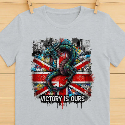 Union Jack T-Shirt - Dragon Victory Is Ours Tee Fan Unisex - Celtic Wolfwear