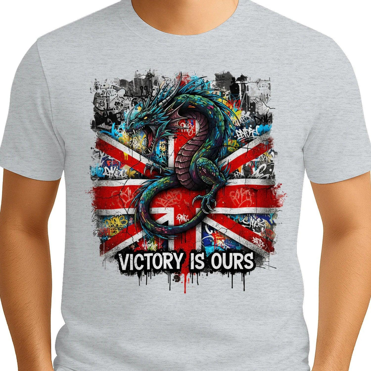 Union Jack T-Shirt - Dragon Victory Is Ours Tee Fan Unisex - Celtic Wolfwear