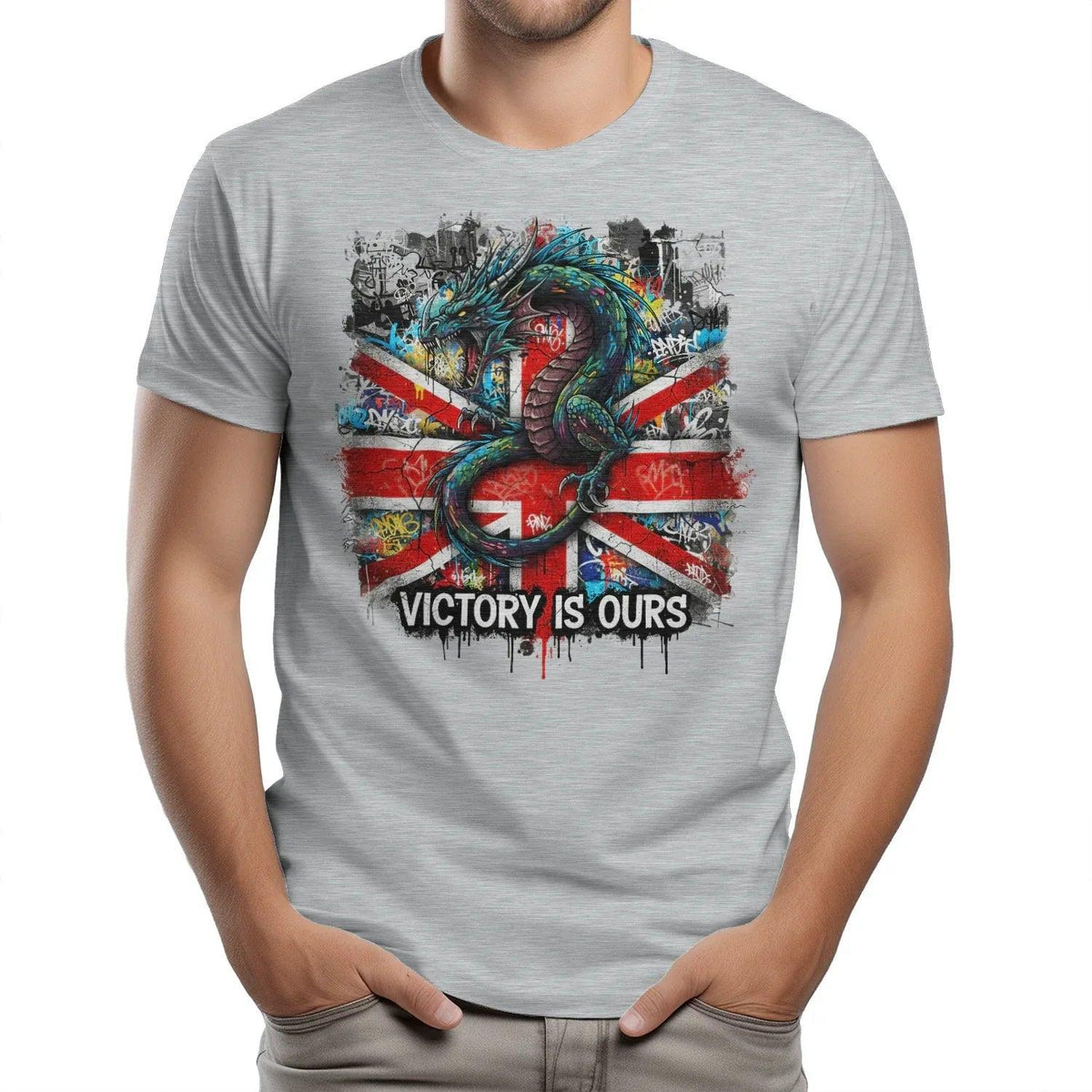 Union Jack T-Shirt - Dragon Victory Is Ours Tee Fan Unisex - Celtic Wolfwear