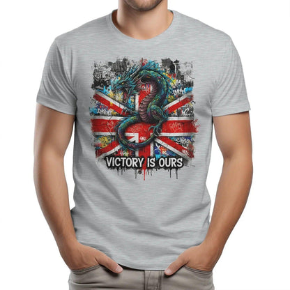 Union Jack T-Shirt - Dragon Victory Is Ours Tee Fan Unisex - Celtic Wolfwear
