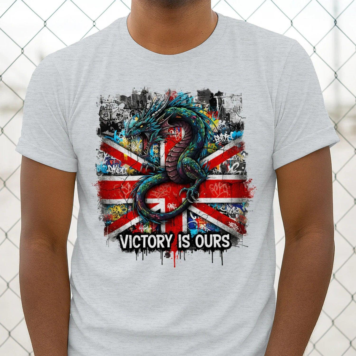 Union Jack T-Shirt - Dragon Victory Is Ours Tee Fan Unisex - Celtic Wolfwear
