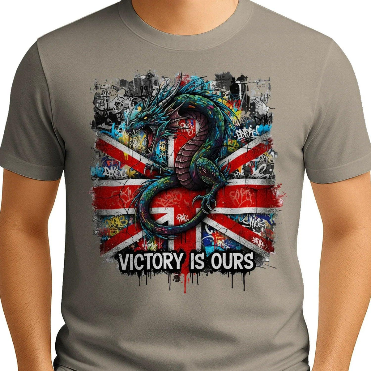 Union Jack T-Shirt - Dragon Victory Is Ours Tee Fan Unisex - Celtic Wolfwear