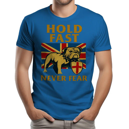 Union Jack T-Shirt - Hold Fast Bulldog Shield, Unisex - Celtic Wolfwear