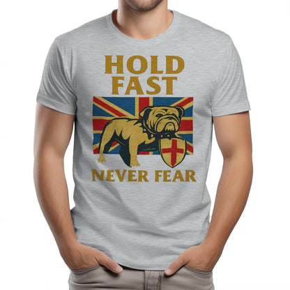 Union Jack T-Shirt - Hold Fast Bulldog Shield, Unisex - Celtic Wolfwear