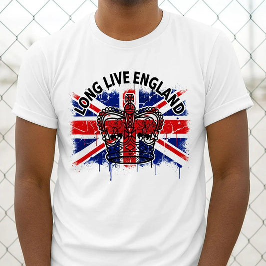Union Jack T-Shirt - Royal Crown Tee Comfort, Unisex - Celtic Wolfwear