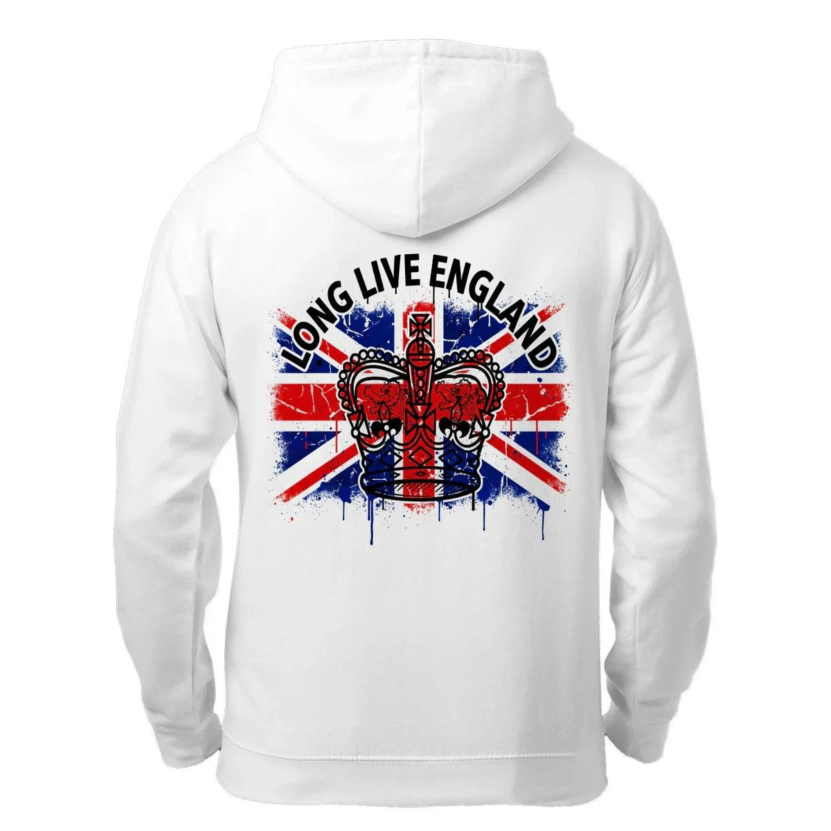 Union Jack Zip Hoodie - Crown Premium Unisex Streetwear - Celtic Wolfwear